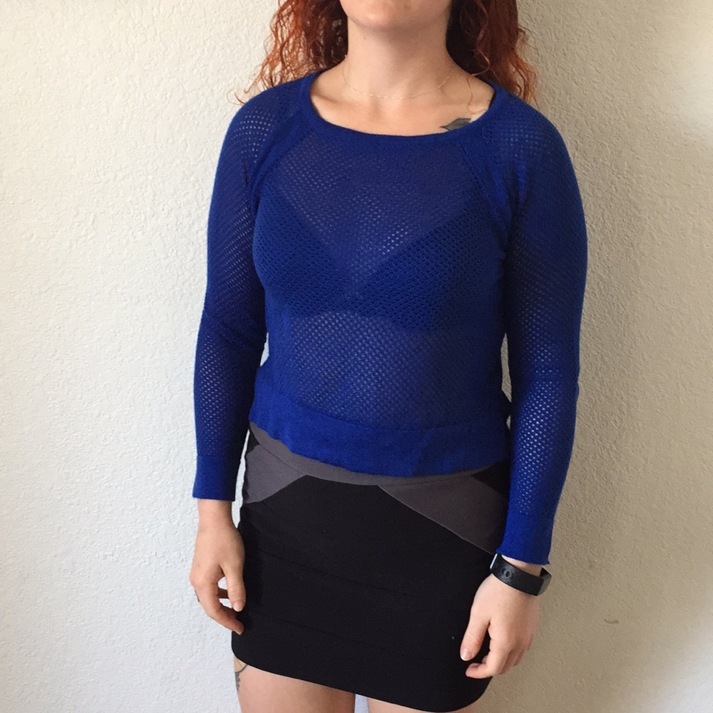 Blue sheer sweater
